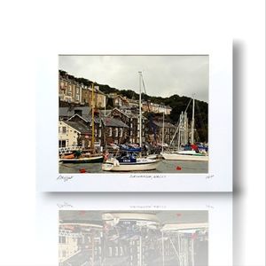 Fine Art Photography Porthmadog Wales Sailboats UK, 10x13 Matted